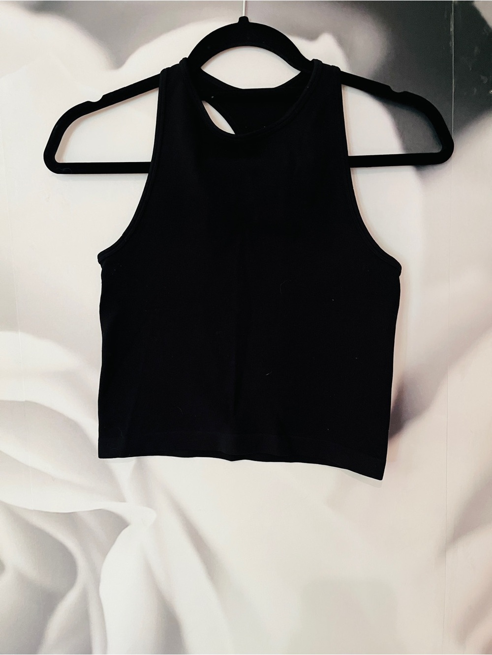 FP Movement by Free People Women's Black Racerback Crop Tank Top size M/L
